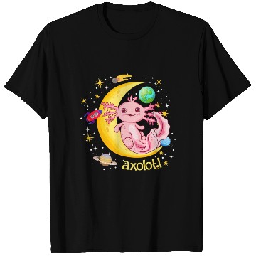 Discover Space Axolotl Kawaii T Shirts Pastel Goth Japanese An