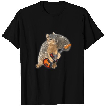 Discover Squirrel Playing Guitar T Shirts