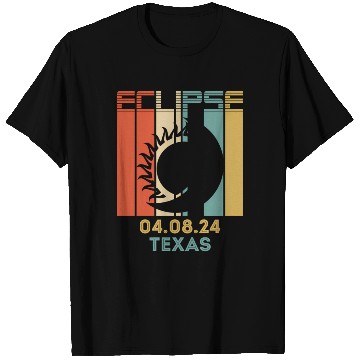 Discover America Total Solar Eclipse 040824 Texas 2024 T Shirts