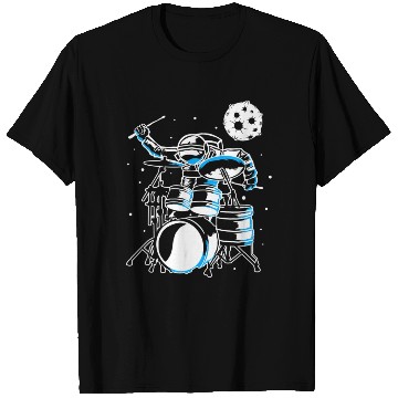 Discover Astronaut In Space With Drum Kit Percussion Drums T Shirts