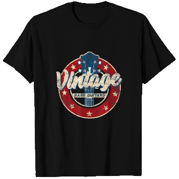 Discover Vintage Electric Guitar Player Rock and Roll Fan T Shirts