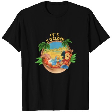 Discover It Is 5 O'Clock Somewhere Parrot Drinking Summer T Shirts