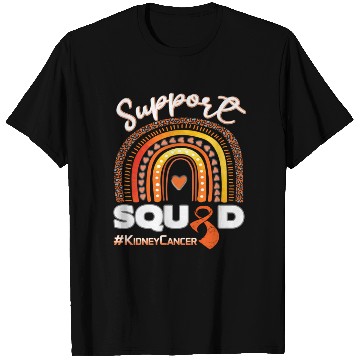 Discover Kidney Cancer Support Squad Dark Blue Ribbon T Shirts