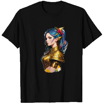 Discover Artistic Comic Style Nordic Medieval Fantasy Woman T Shirts