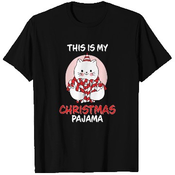 Discover This Is My Christmas Pajama Cat In Candy Canes T Shirts