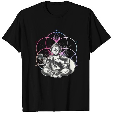 Discover Buddha - Playing Guitar - Yoga Buddhist - Yogi T Shirts