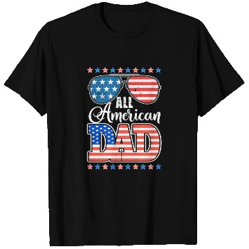Discover All American Dad Usa Sunglasses Flag Father's Day T Shirts
