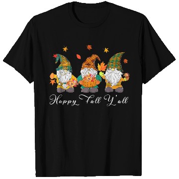Discover Happy Fall Y'all Thanksgiving Gnome Pumpkin T Shirts