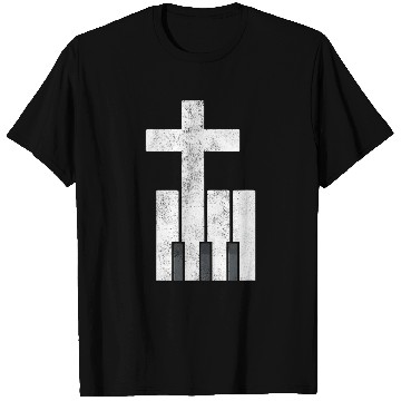 Discover Piano Cross Christian Pianis T Shirts
