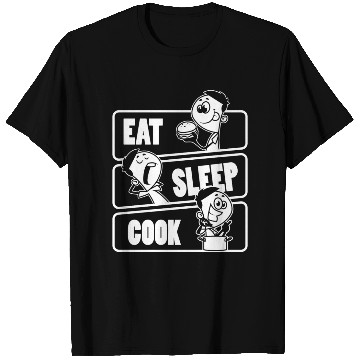 Discover Eat Sleep Cook Repeat Cooking Chef Culinary Funny T Shirts