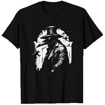 Discover black and white doctor plague horror style T Shirts