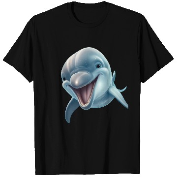 Discover Sunny Delphinia: Joyful Dolphin's Paradise T Shirts