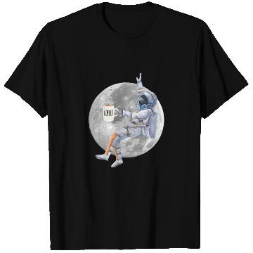 Discover Coffee Astronaut Relaxing On The Moon T Shirts