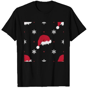 Discover Santa Hat And Snowflakes T Shirts