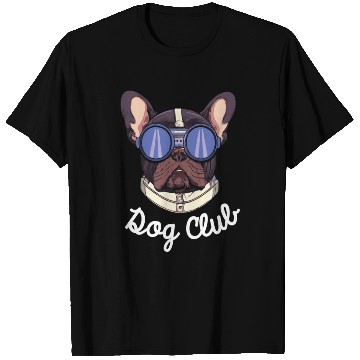 Discover Frenchie Dog Club Pilot Dog Lover Frenchie T Shirts