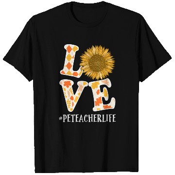 Discover PE Teacher Love Autumn Fall Sunflower T Shirts