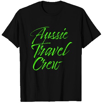 Discover Aussie Travel Crew green T Shirts