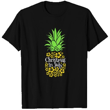 Discover Christmas In July Funny Summer Vacation Pineapple T Shirts