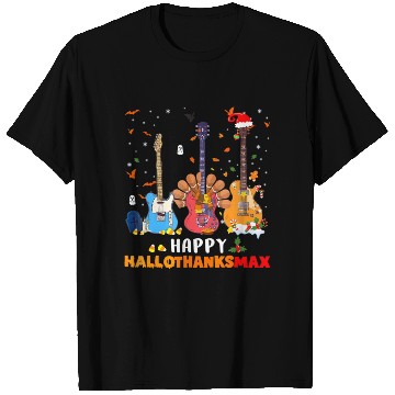 Discover Guitar Happy Hallothanksmas Halloween T Shirts