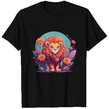Discover Illustration Cute Kawaii lion - lion lovers gift T Shirts