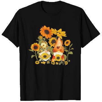 Discover Unique Sunflower Gnome For Hippies & Gardener T Shirts