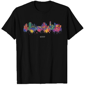 Discover Kyiv Ukraine Watercolor y Line T Shirts