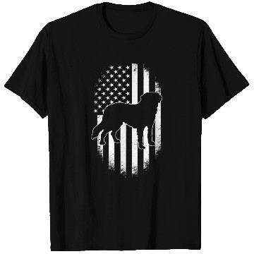 Discover Patriotic Saint Bernard American Flag Dog T Shirts