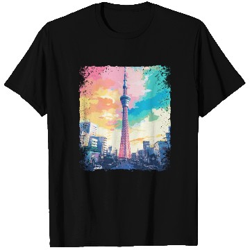 Discover Tokyo Skytree Vaporwave Aesthetic Japanese Sight T Shirts
