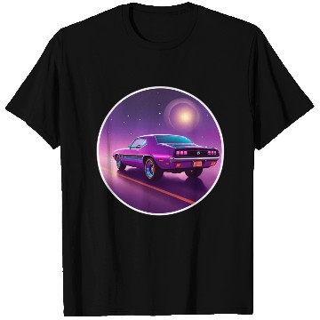 Discover Nostalgic Retro 80s Purple Vaporwave Muscle Car T Shirts