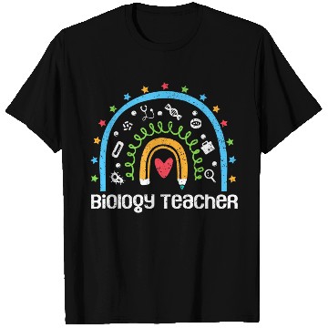 Discover Biology Teacher Rainbow Biologist Back To School T Shirts