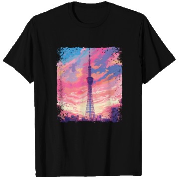 Discover Vaporwave Aesthetic Skytree Tokyo Japanese Sight T Shirts