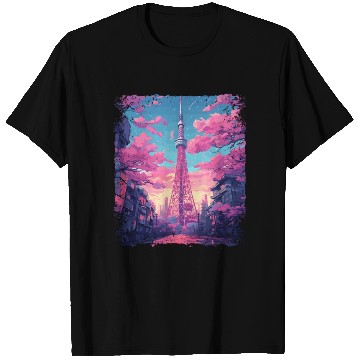Discover Vaporwave Aesthetic Skytree Tokyo Japanese Sight T Shirts