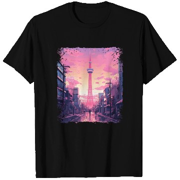 Discover Aesthetic Vaporwave Skytree Tokyo Japanese Sight T Shirts