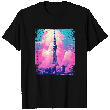 Discover Aesthetic Tokyo Skytree Vaporwave Japanese Sight T Shirts