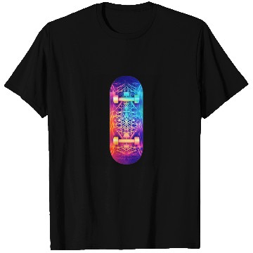 Discover Skateboarding Skateboard Abstract Pattern T Shirts