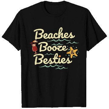 Discover Beaches booze besties T Shirts