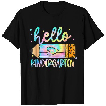 Discover Back To School Hello Kindergarten Leopard Tie Dye T Shirts