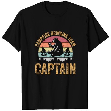 Discover Campfire Drinking Team Captain Camping Camper T Shirts