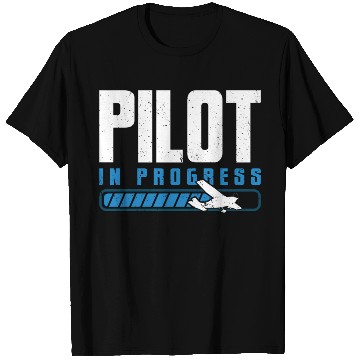 Discover Pilot In Progress Plane Aircraft Student Pilot T Shirts