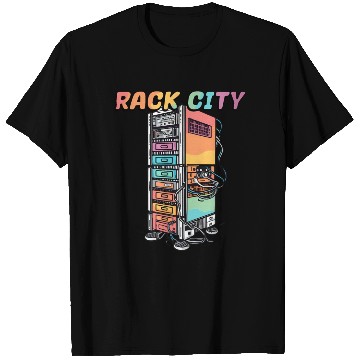 Discover Rack City Network Server Rack Network Engineer T Shirts