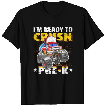 Discover Crush Pre-K Monster Truck Backpack Back to School T Shirts