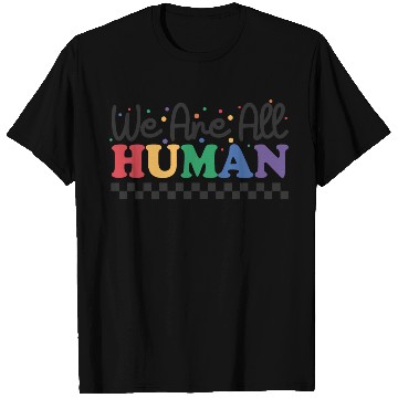 Discover We are All Human T Shirts for Pride Month
