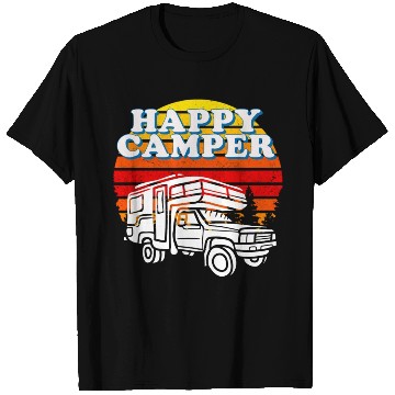 Discover Happy Camper Funny Camping Lover T Shirts