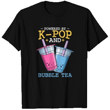 Discover Powered By K Pop And Bubble Tea Kawaii Korean Boba T Shirts
