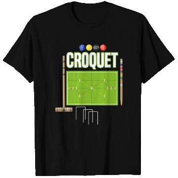 Discover Croquet Player Garden Croquet Golf Sport T Shirts