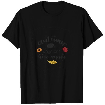 Discover Autumn Days Are Here Again Sweet Cute Hedgehog T Shirts
