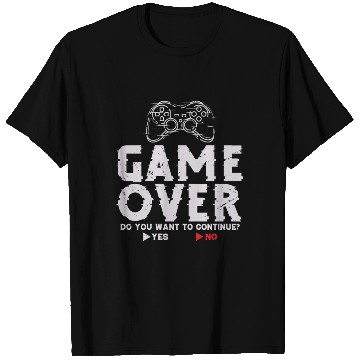 Discover Game Over Do You Want To Continue Yes No T Shirts
