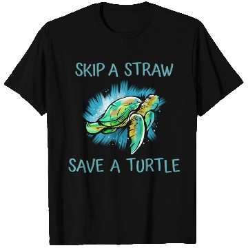 Discover Skip A Straw Save A Turtle Tortoise T Shirts