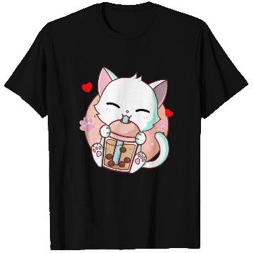 Discover Cat Boba Tea Bubble Tea Kawaii Anime Japanese T Shirts