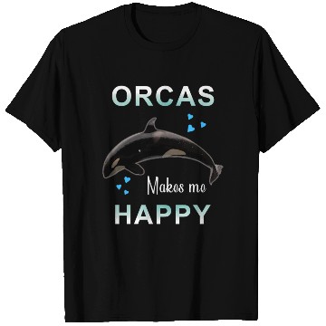 Discover Orcas Make Me Happy Killer Whale T Shirts